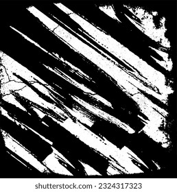 Grunge black and white background. The abstract texture is monochrome. Vector chaotic illustration