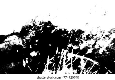 Grunge black and white background. Distressed overlay texture. Vector illustration.