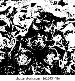 Grunge black and white background. Grim urban texture