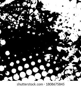 brüchiger schwarz-weißer Hintergrund. Grimmige urbane Textur
