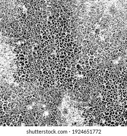 Grunge black and white. Background of scratches, chips, cracks, and scuffs. Abstract texture of dirt, dust, and wear. Chaotic monochrome pattern of the old surface