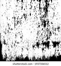 Grunge black and white. Background of scratches, chips, cracks, and scuffs. Abstract texture of dirt, dust, and wear. Chaotic monochrome pattern of the old surface