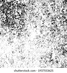 Grunge black and white. Background of scratches, chips, cracks, and scuffs. Abstract texture of dirt, dust, and wear. Chaotic monochrome pattern of the old surface
