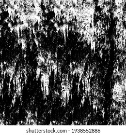 Grunge black and white. Background of scratches, chips, cracks, and scuffs. Abstract texture of dirt, dust, and wear. Chaotic monochrome pattern of the old surface