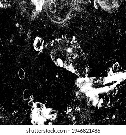 Grunge black and white. Background of scratches, chips, cracks, and scuffs. Abstract texture of dirt, dust, and wear. Chaotic monochrome pattern of the old surface