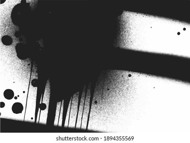 Grunge black and white background template. abstract,messy, splattered,sprayer texture with easy modification vector.