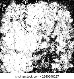 Grunge is black and white. The background is vector abstract. Monochrome texture of scratches, chips, scuffs, dirt. Surreal Backdrop template