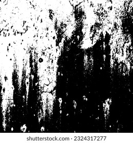 Grunge is black and white. The background is vector abstract. Monochrome texture of scratches, chips, scuffs, dirt. Surreal Backdrop template