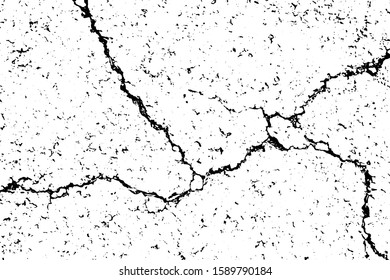 Grunge black and white crack texture background