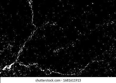 Grunge black and white crack texture background (Vector). Use for decoration, aging or old layer