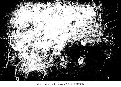Grunge black and white. Destroyed by a monochrome background. Abstract destroyed texture