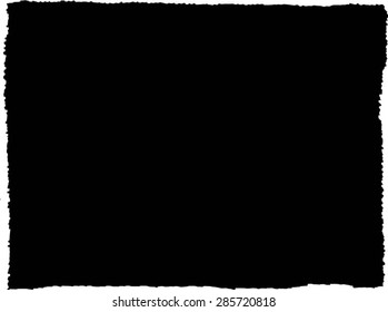 Grunge black and white distress border frame. Vector illustration.