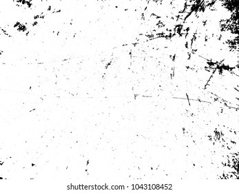 Grunge Black and White Distress Texture .Wall Background .Vector Illustration
