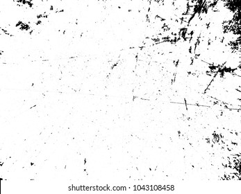 Grunge Black and White Distress Texture .Wall Background .Vector Illustration
