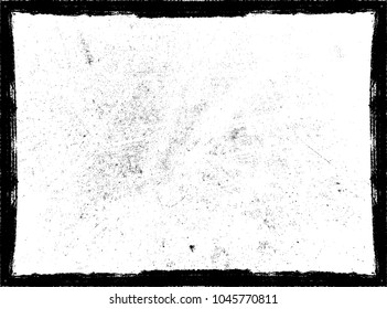 Grunge Black and White Distress Texture .Wall Background .Vector Illustration