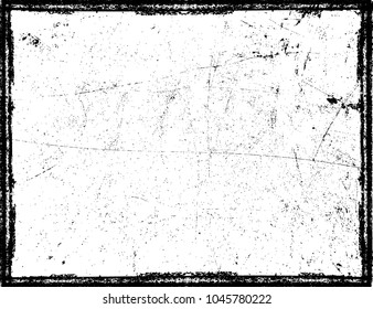 Grunge Black and White Distress Texture .Wall Background .Vector Illustration