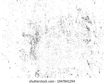 Grunge Black and White Distress Texture .Wall Background .Vector Illustration