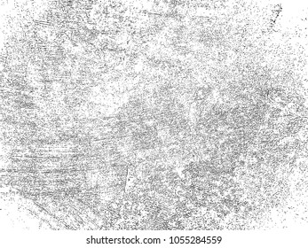 Grunge Black and White Distress Texture .Wall Background .Vector Illustration