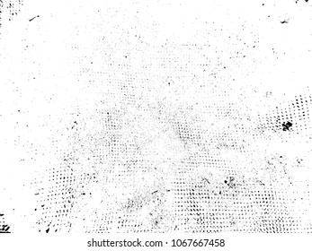 Grunge Black and White Distress Texture .Wall Background .Vector Illustration