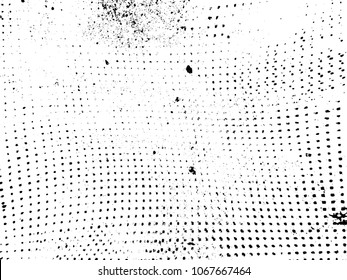 Grunge Black and White Distress Texture .Wall Background .Vector Illustration