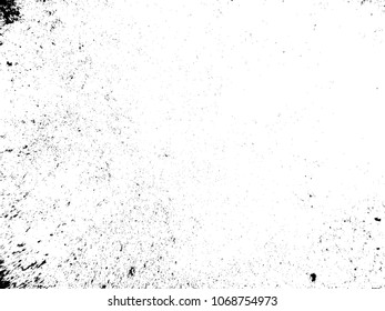 Grunge Black and White Distress Texture .Wall Background .Vector Illustration
