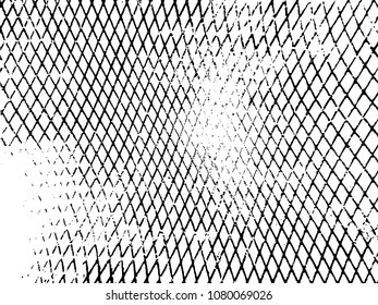 Grunge Black and White Distress Texture .Wall Background .Vector Illustration