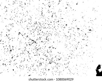 Grunge Black and White Distress Texture .Wall Background .Vector Illustration