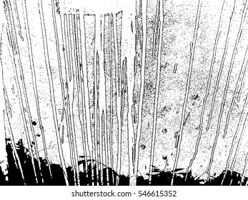 Grunge Black and White Distress Texture .Wall Background .Vector Illustration
