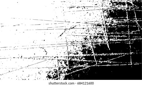 Grunge Black and White Distress Texture . Scratch Texture . Vector.
