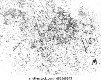 Grunge Black and White Distress Texture . Scratch Dirty Wall Background .Vector Illustration. 