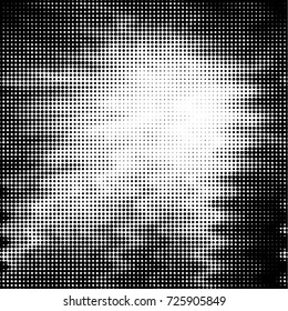 Grunge black and white dots texture background. Spotted vector Abstract Texture
