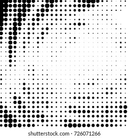 Grunge black and white dots texture background. Spotted vector Abstract Texture
