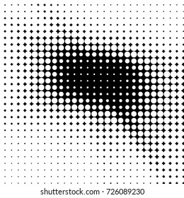 Grunge black and white dots texture background. Spotted vector Abstract Texture
