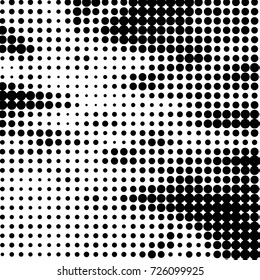 Grunge black and white dots texture background. Spotted vector Abstract Texture
