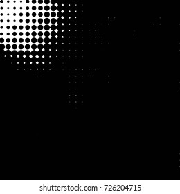 Grunge black and white dots texture background. Spotted vector Abstract Texture

