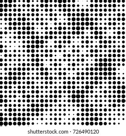 Grunge black and white dots texture background. Spotted vector Abstract Texture

