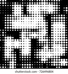Grunge black and white dots texture background. Spotted vector Abstract Texture
