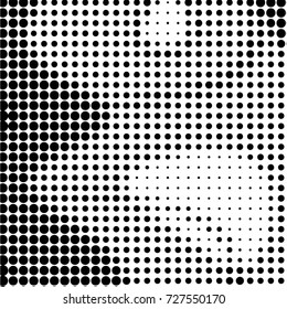 Grunge black and white dots texture background. Spotted vector Abstract Texture
