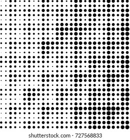 Grunge black and white dots texture background. Spotted vector Abstract Texture
