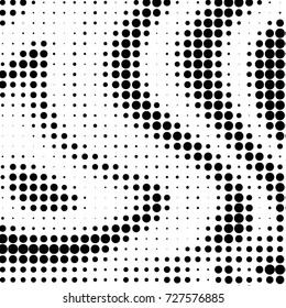 Grunge black and white dots texture background. Spotted vector Abstract Texture
