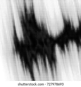 Grunge black and white dots texture background. Spotted vector Abstract Texture
