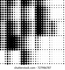 Grunge black and white dots texture background. Spotted vector Abstract Texture
