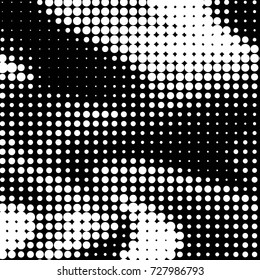Grunge black and white dots texture background. Spotted vector Abstract Texture
