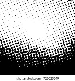 Grunge black and white dots texture background. Spotted vector Abstract Texture
