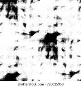 Grunge black and white dots texture background. Spotted vector Abstract Texture
