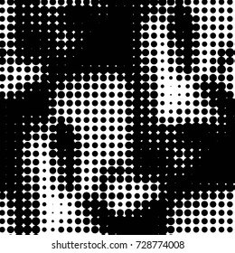 Grunge black and white dots texture background. Spotted vector Abstract Texture

