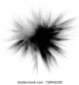 Grunge black and white dots texture background. Spotted vector Abstract Texture

