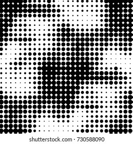 Grunge black and white dots texture background. Spotted vector Abstract Texture
