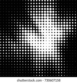Grunge black and white dots texture background. Spotted vector Abstract Texture
