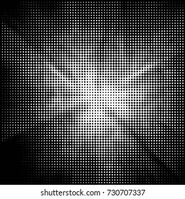 Grunge black and white dots texture background. Spotted vector Abstract Texture

